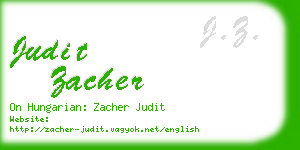 judit zacher business card